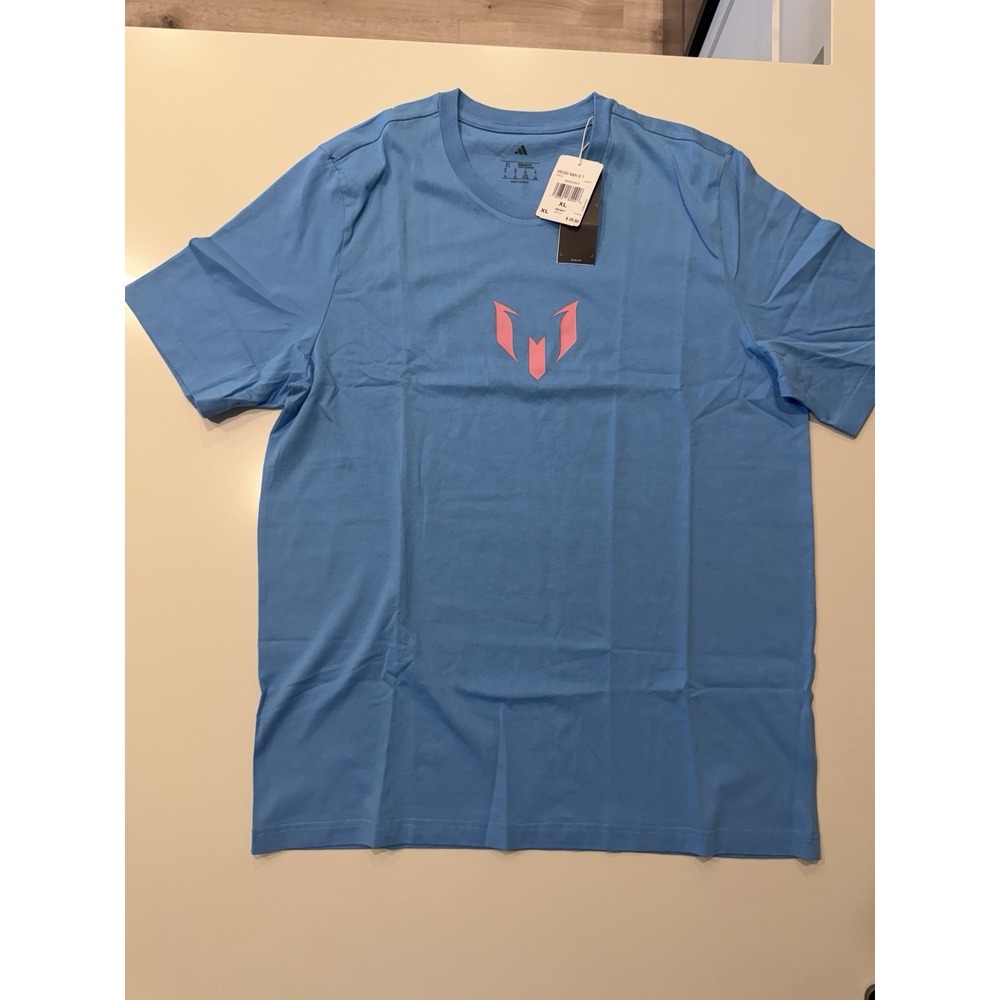 Adidas‎ Messi Name Number Graphic Tee Semi Blue Burst JM8956 Mens XL NWT
